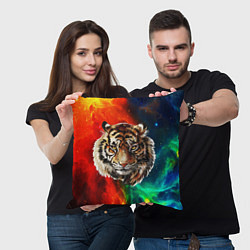 Подушка квадратная Cosmo Tiger, цвет: 3D-принт — фото 2