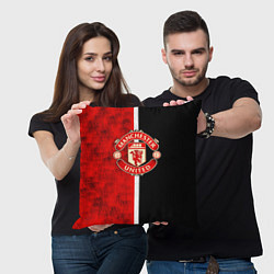 Подушка квадратная Манчестер Юнайтед 3D, цвет: 3D-принт — фото 2