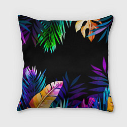 Подушка квадратная Тропическая Ночь, цвет: 3D-принт