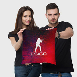 Подушка квадратная CS GO КС ГО, цвет: 3D-принт — фото 2