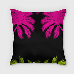 Подушка квадратная Пальмы, цвет: 3D-принт