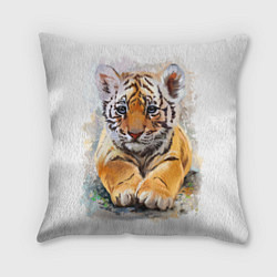 Подушка квадратная Tiger Art, цвет: 3D-принт