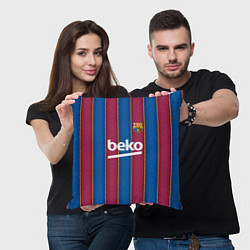 Подушка квадратная FC Barcelona 2021, цвет: 3D-принт — фото 2