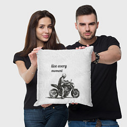 Подушка квадратная Мотоцикл, цвет: 3D-принт — фото 2