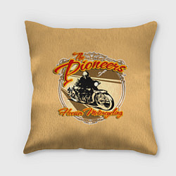 Подушка квадратная Hoosier Motorcycling, цвет: 3D-принт