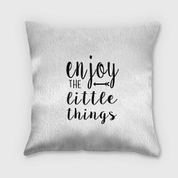 Подушка квадратная Enjoy, цвет: 3D-принт