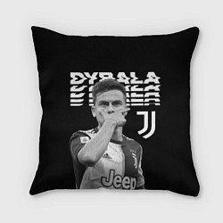 Подушка квадратная Paulo Dybala, цвет: 3D-принт