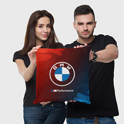 Подушка квадратная BMW БМВ, цвет: 3D-принт — фото 2