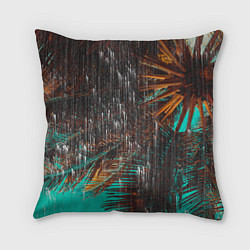 Подушка квадратная Palm glitch art, цвет: 3D-принт