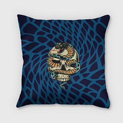 Подушка квадратная Snake&Skull, цвет: 3D-принт