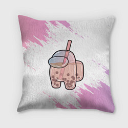 Подушка квадратная Among Us cocktail, цвет: 3D-принт