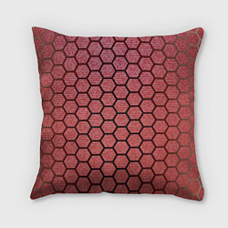 Подушка квадратная Соты, цвет: 3D-принт