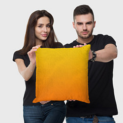 Подушка квадратная Оранжевый градиент, цвет: 3D-принт — фото 2