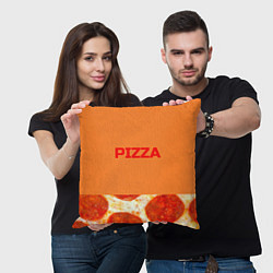 Подушка квадратная Pizza, цвет: 3D-принт — фото 2