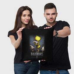 Подушка квадратная LITTLE NIGHTMARES 2, цвет: 3D-принт — фото 2