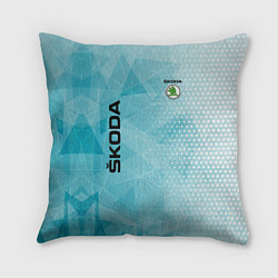 Подушка квадратная SKODA, цвет: 3D-принт