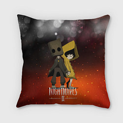 Подушка квадратная Little Nightmares 2, цвет: 3D-принт