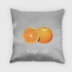 Подушка квадратная Orange avocado, цвет: 3D-принт