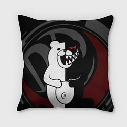 Подушка квадратная MONOKUMA МОНОКУМА DANGANRO, цвет: 3D-принт