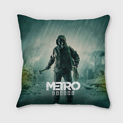 Подушка квадратная Metro Exodus, цвет: 3D-принт