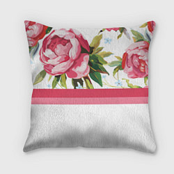 Подушка квадратная Нежные Розы, цвет: 3D-принт
