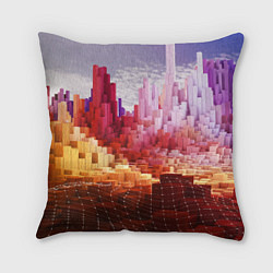 Подушка квадратная Симуляция города, цвет: 3D-принт
