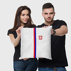 Подушка квадратная Сборная Сербии, цвет: 3D-принт — фото 2