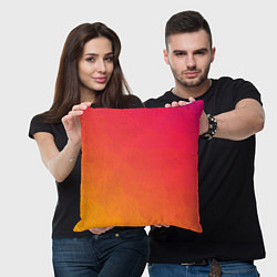 Подушка квадратная Градиент заря, цвет: 3D-принт — фото 2