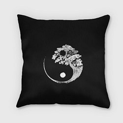 Подушка квадратная Yin and Yang Bonsai Tree, цвет: 3D-принт