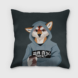 Подушка квадратная Furry fox, цвет: 3D-принт