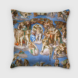 Подушка квадратная Микеланджело страшный суд, цвет: 3D-принт