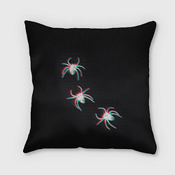 Подушка квадратная ПАУКИ ГЛИТЧ GLITCH SPIDERS, цвет: 3D-принт