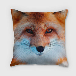 Подушка квадратная Мордочка лисы, цвет: 3D-принт