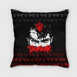 Подушка квадратная BERSERK ЛОГО, цвет: 3D-принт