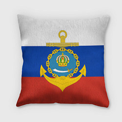 Подушка квадратная Каспийская флотилия ВМФ, цвет: 3D-принт