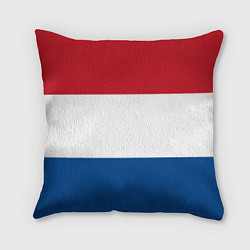 Подушка квадратная Нидерланды Голландия Флаг, цвет: 3D-принт
