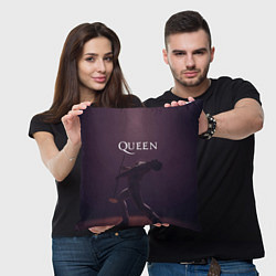 Подушка квадратная Freddie Mercury Queen Z, цвет: 3D-принт — фото 2