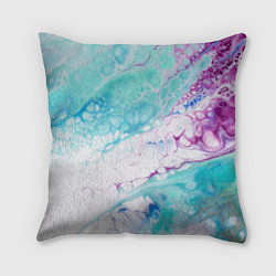 Подушка квадратная Цветная морская пена, цвет: 3D-принт