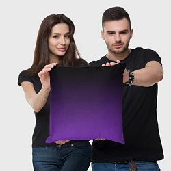 Подушка квадратная Ночной градиент Фиолетовый, цвет: 3D-принт — фото 2