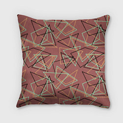 Подушка квадратная Террактовый геометрический, цвет: 3D-принт