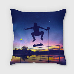 Подушка квадратная Skateboarding, цвет: 3D-принт