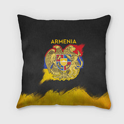 Подушка квадратная Yellow and Black Armenia, цвет: 3D-принт