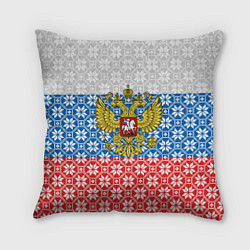 Подушка квадратная Россия Алатырь, цвет: 3D-принт