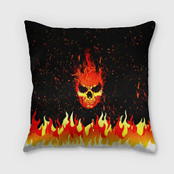 Подушка квадратная Пылающий череп