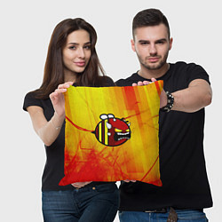 Подушка квадратная Geometry Dash: Red Demon, цвет: 3D-принт — фото 2