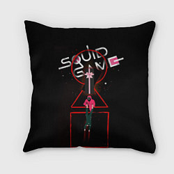 Подушка квадратная Squid Game, цвет: 3D-принт
