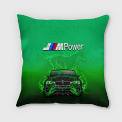 Подушка квадратная BMW GREEN STYLE, цвет: 3D-принт