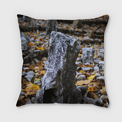 Подушка квадратная Осенняя лень, цвет: 3D-принт