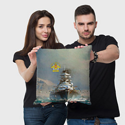 Подушка квадратная ВМФ Военно-Морской Флот, цвет: 3D-принт — фото 2