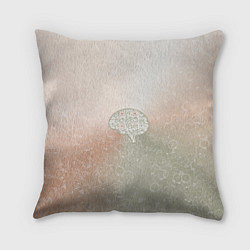 Подушка квадратная Мозг на фоне АПВ 7 1 22, цвет: 3D-принт